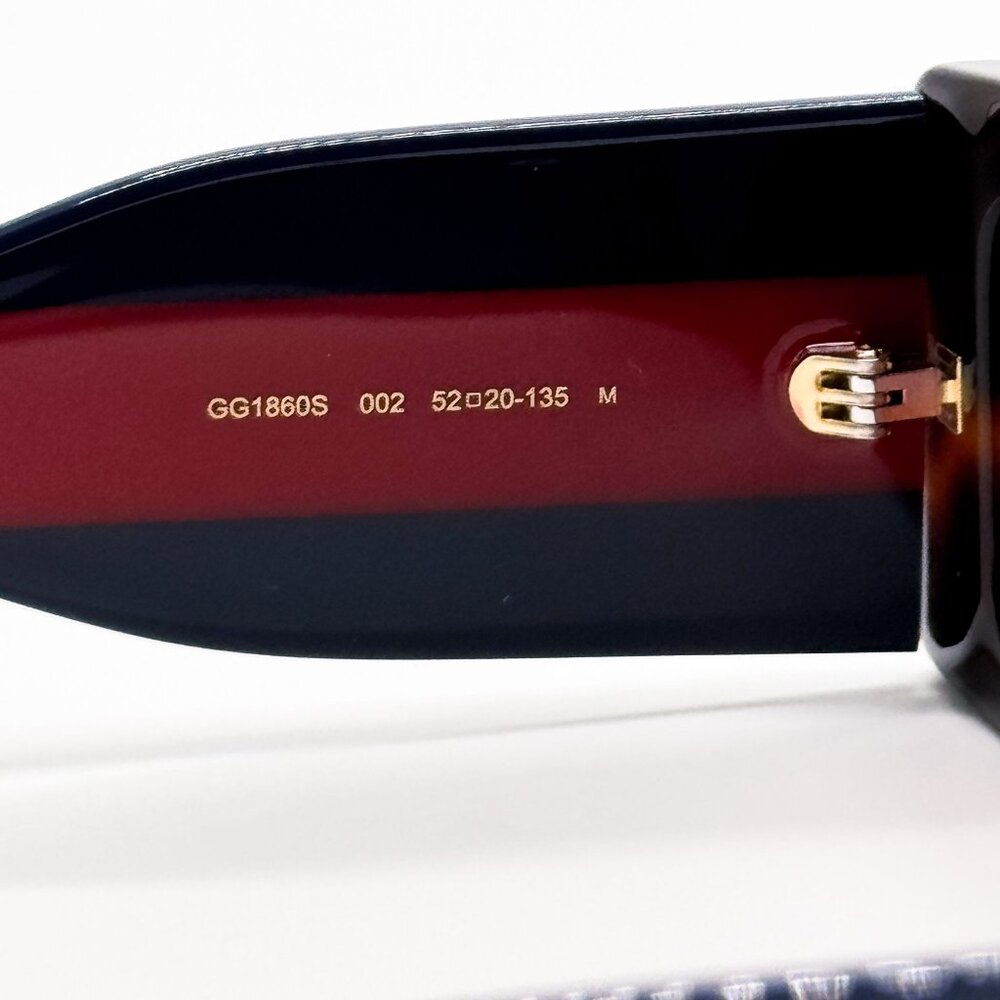 NEW GUCCI GG1860S 002 HAVANA BLUE RED UNISEX SUNGLASSES GUCCI - Picture 10 of 12